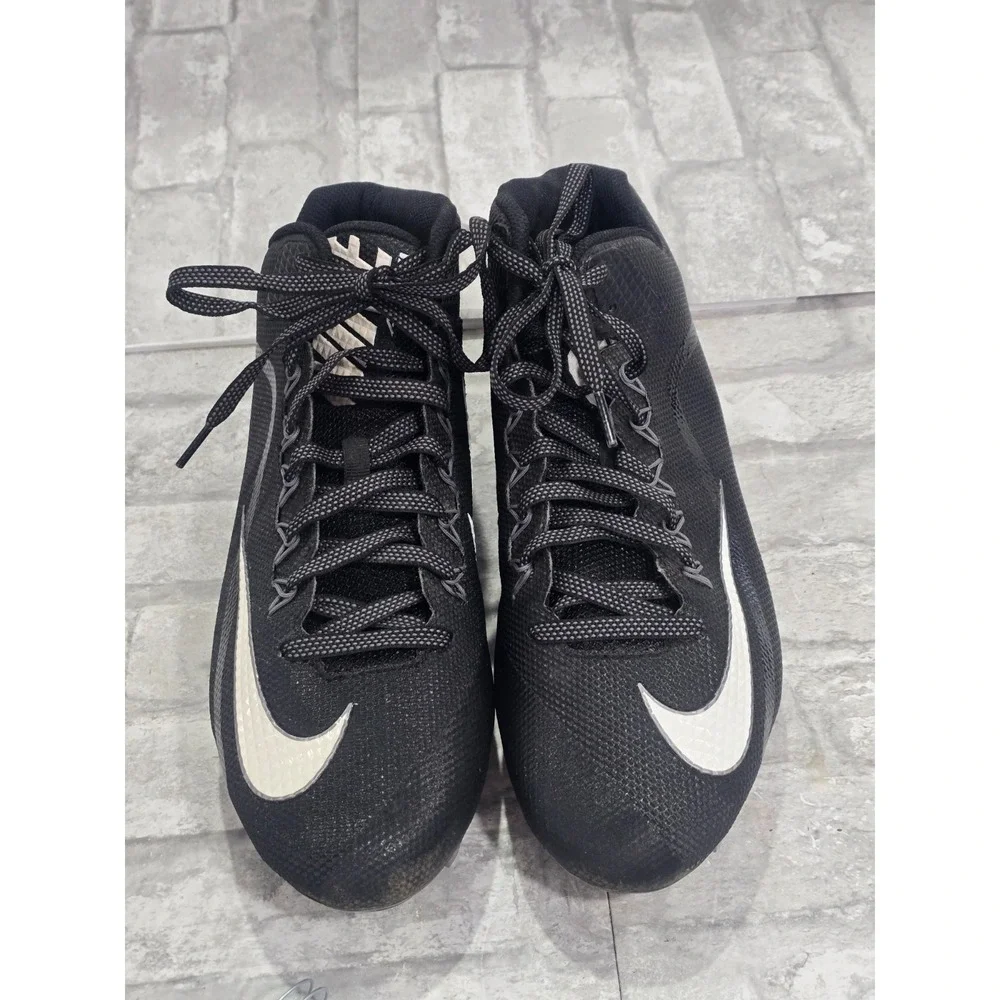 Nike Black ‎ Alpha Pro 2 II Mid 3/4 D Football Cleats 719932-010 Men's Size 13